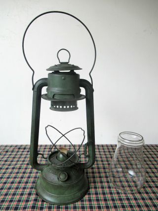 Antique Lantern CT HAM No 2 Cold Blast Primitive Oil Kerosene,  1900 - 1910 Orig Pt 3