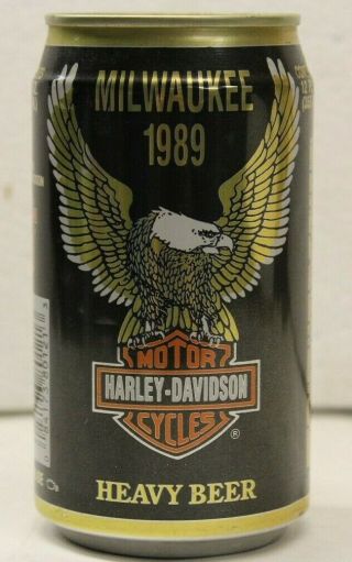 Harley - Davidson Beer Can (empty) 12 Oz.  Aluminum 1989