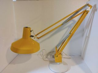 Vintage Ledu Mid Century Yellow Swing Arm Lamp Desk Light Wasomark