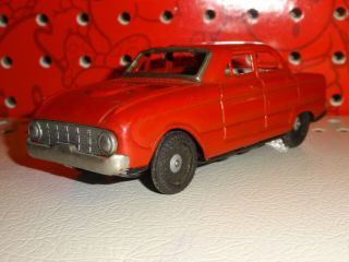 Vintage Tin Litho 1961 Ford Falcon Great Friction 5.  5 " Toy Car