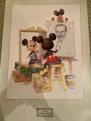 Mickey Mouse Walt Disney  Triple Self Portrait  by Charles Boyer 3