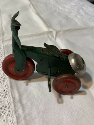 Vintage Tin Toy Scooter With Bell Occupied Japan