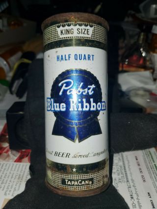 16 Oz.  Pabst Blue Ribbon,  Flat Top Beer Can