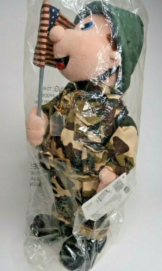 Musical Plush Army Soldier 1979 Beverly Hills Teddy Co We Will Rock You