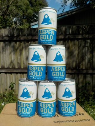 6 Pack Of Aspen Gold By Blitz - Weinhard Old Beer Can