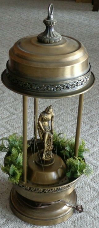 Vintage Mineral Oil Rain Drop Hanging Lamp,  With Greek Goddess Figure