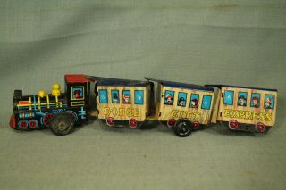 Vintage Tin Wind Up Toy Train Locomotive Dodge City Express Louis Marx Toys