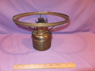 Scarce 1895 P&a Plume And Atwood High Dome Brass Oil Lamp Font
