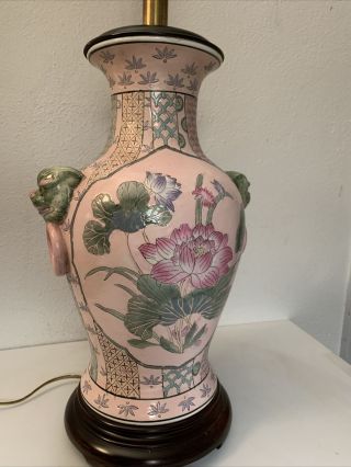 Frederick Cooper Chinese Asian Porcelain Ginger Jar Table Lamp Light Urn Large