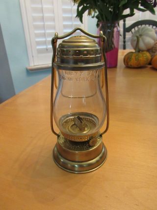 Dietz Boy Brass Kerosene Lantern W/embossed Globe
