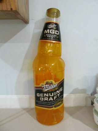 Large 23 " Miller Draft Inflatable Beer Bottle Blow Up Store Display Bar Sign