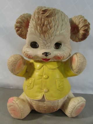 Vintage 1962 Edward Mobley Squeaky Rubber Teddy Bear