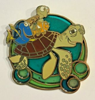 Collectible Disney Pin Finding Nemo Turtle Pin With Marlin,  Dory,  Crush & Squirt