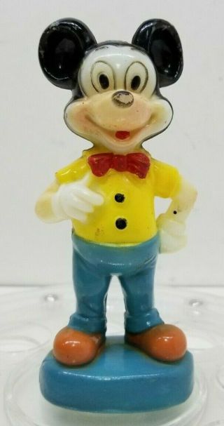 Vintage Mickey Mouse Figure Plastic Toy Walt Disney Disneyland