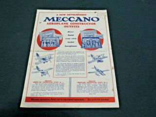 Meccano Aeroplane Constructor Leaflet