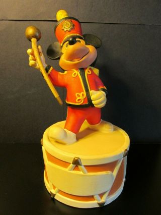 Vintage Walt Disney Productions 10 " Mickey Mouse Band Leader Porcelain Figurine