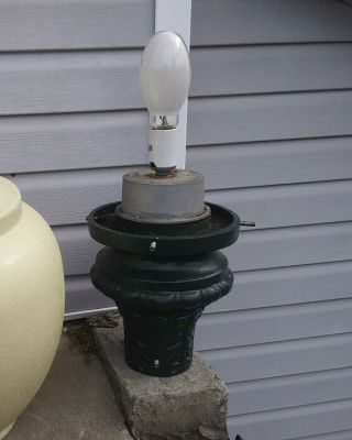Vintage Single Street Light Pole Lamp Base Fitter Only Light Antique Led