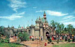 Vintage Disney Sleeping Beauty’s Castle Disneyland Ca 1950s Postcard 1957 D - 1