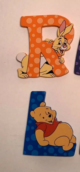 3 Inch Vintage Collectible Disney Winnie Pooh Wooden Letters “l And R” Only