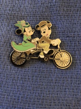 Disney Minnie & Mickey Mouse Tandem Bicycle Built For Two Pin