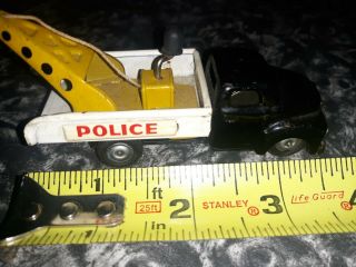 Vintage Tin Police Tow Truck - Friction Japan 1950 