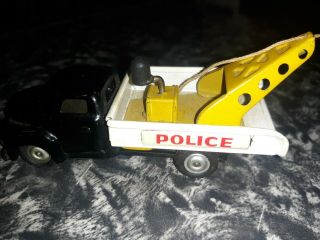 Vintage Tin POLICE TOW TRUCK - Friction Japan 1950 ' s 3
