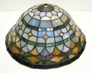 Leaded Stained Glass Lamp Light Shade 13 1/2 "
