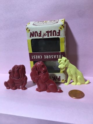 Lady & Tramp Miniature Plastic Figures Disney Characters Premiums Bulldog