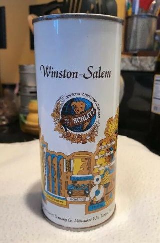 Vintage Schlitz Brewing Company Steel Beer Can Bank Winston Salem 6.  25 "