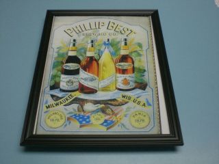 Phillip Best Brewing Company Framed Color Ad Print - Milwaukee