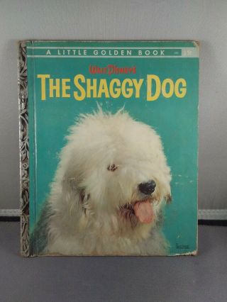Vintage Little Golden Book " The Shaggy Dog " - 1959 - Walt Disney