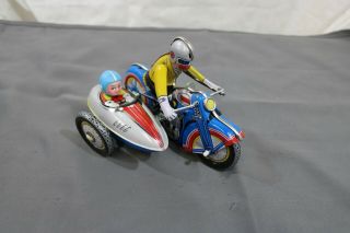 Vintage Ms - 709 Motorcycle Wind Up Toy -