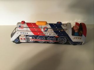 Vintage Toys Tin Litho Spirit Of 1776 Train Made In Japan Collectible