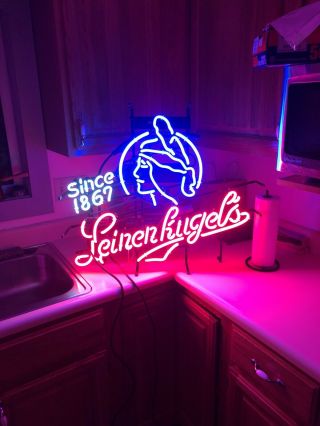 “24 X17 " Leinenkugels Neon Sign Light Beer Bar Pub Wall Hanging Vintage Art