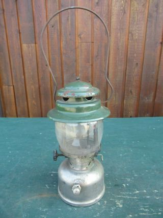 Vintage Coleman Lantern Green Chrome Canada Model 236 Dated 10 60 190