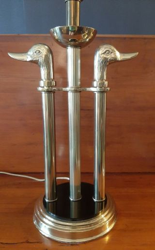 Pair Vintage Brass,  Double Duck Head Table Lamps.  and Stunning 4