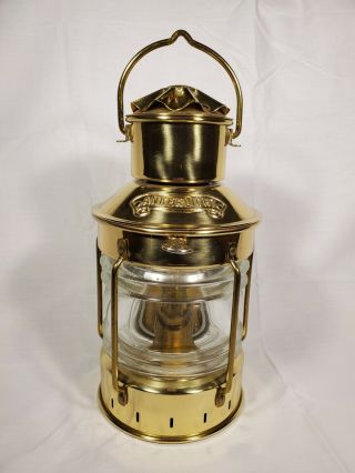 Den Haan Rotterdam Dhr Ankerlicht - 9 " Lacquered Brass Anchor Oil Lamp 03 - 96