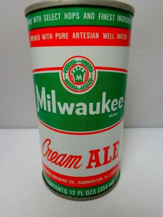 Milwaukee Brand Cream Ale Straight Steel Pull Tab Beer Can 94 - 24 Jersey
