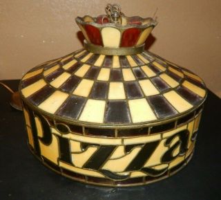 Vintage Pizza Hut Tiffany Style Lamp/light Read Condition/description
