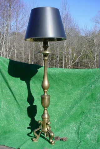 Vintage Chapman Solid Brass Floor Lamp 1974