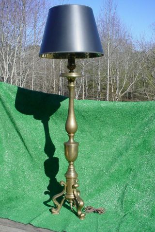 Vintage Chapman Solid Brass Floor Lamp 1974 2