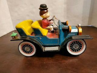 Vintage Japan Nomura Tin Litho Toy Car J1901 " Mystery "