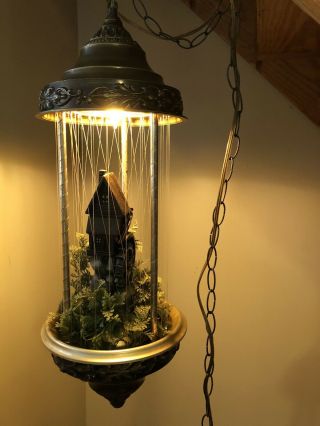 1960’s Vintage Creators Motion Oil Rain Lamp Old Grist Mill Hanging Lamp