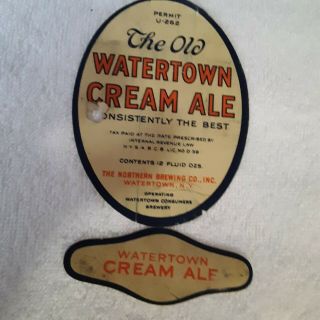 Tough U - 262 The Old Watertown Cream Ale 12 Oz Beer Label W/neck Watertown,  Ny
