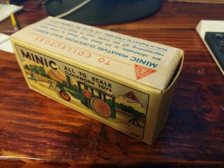 Tri - Ang Minic Steam Engine Roller Tin Windup Box Only Clockwork Toys