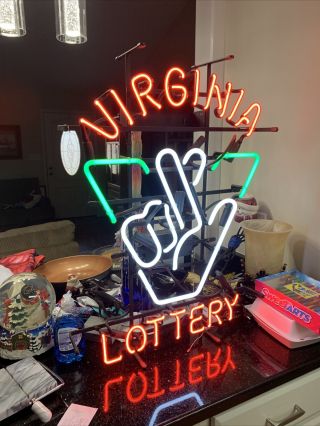 Virginia Lottery Neon Light