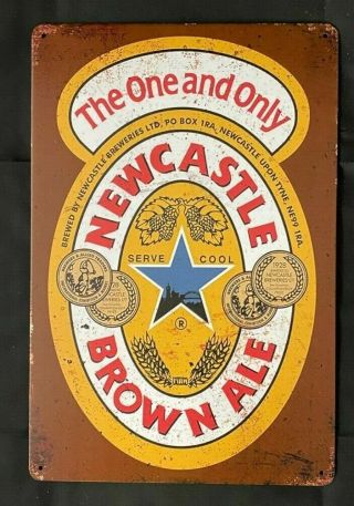 Castle Beer Vintage Antique Collectible Tin Metal Sign Wall Decor
