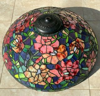 Authentic Dale Tiffany 22 " Signed Stained Glass Lamp Shade