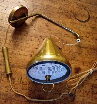 Mid - Century Metal Hanging Wall Lamp Light - Height Adjustable With Weight