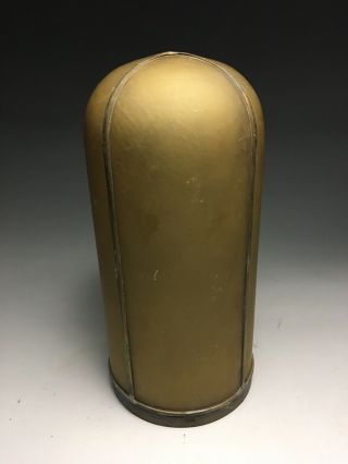 Industrial Art Deco Glass And Brass Lighting Fixture Globe Lamp Shade 1